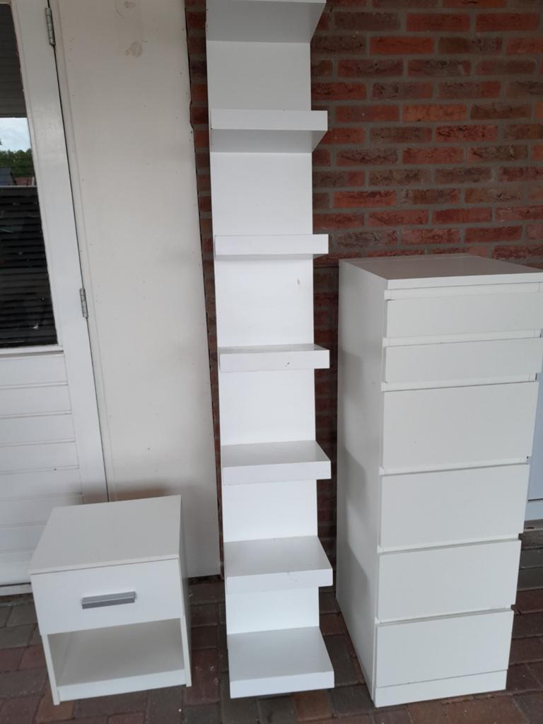 Witte ikea kasten set., Ophalen, Gebruikt, 5 laden of meer, Minder dan 100 cm