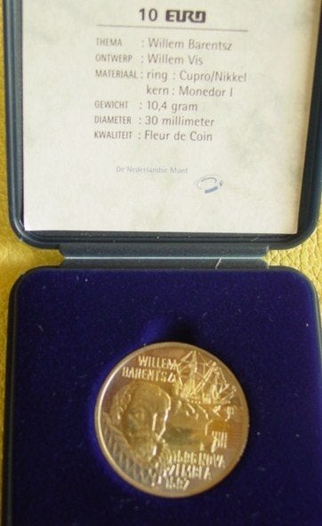 10 euro Willem Barentsz 1996 in doos, Verzenden, 10 euro