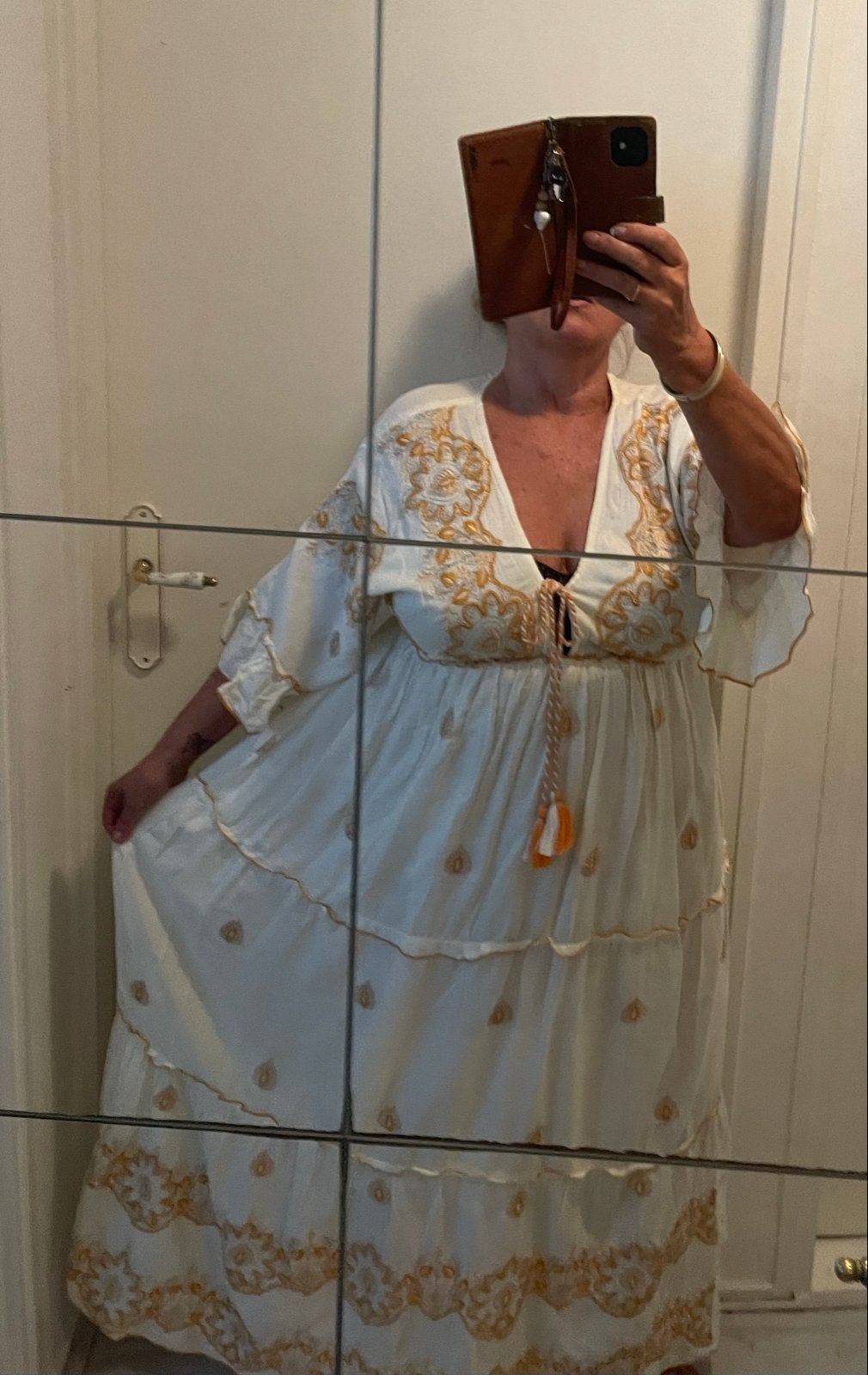 Maxidress Universele Maat Manuj - Nieuw met kaartje, Wit, Maat 42/44 (L), Nieuw, Ophalen of Verzenden