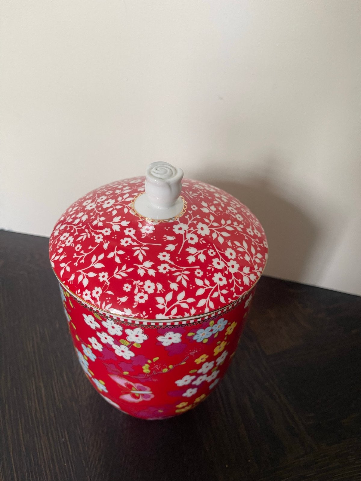 Pip Studio Home voorraadpot met bloemen en vlinders, Keramiek, Ophalen of Verzenden, Zo goed als nieuw, Modern