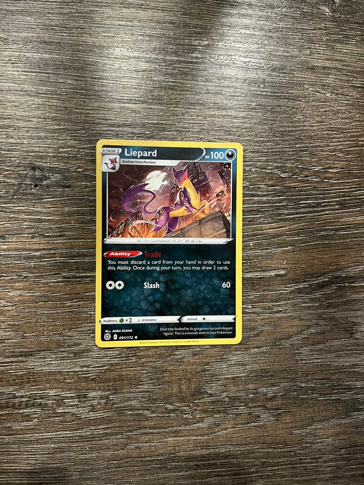 Liepard BRS 091/172, Hobby en Vrije tijd, Verzamelkaartspellen | Pokémon, Ophalen of Verzenden, Zo goed als nieuw