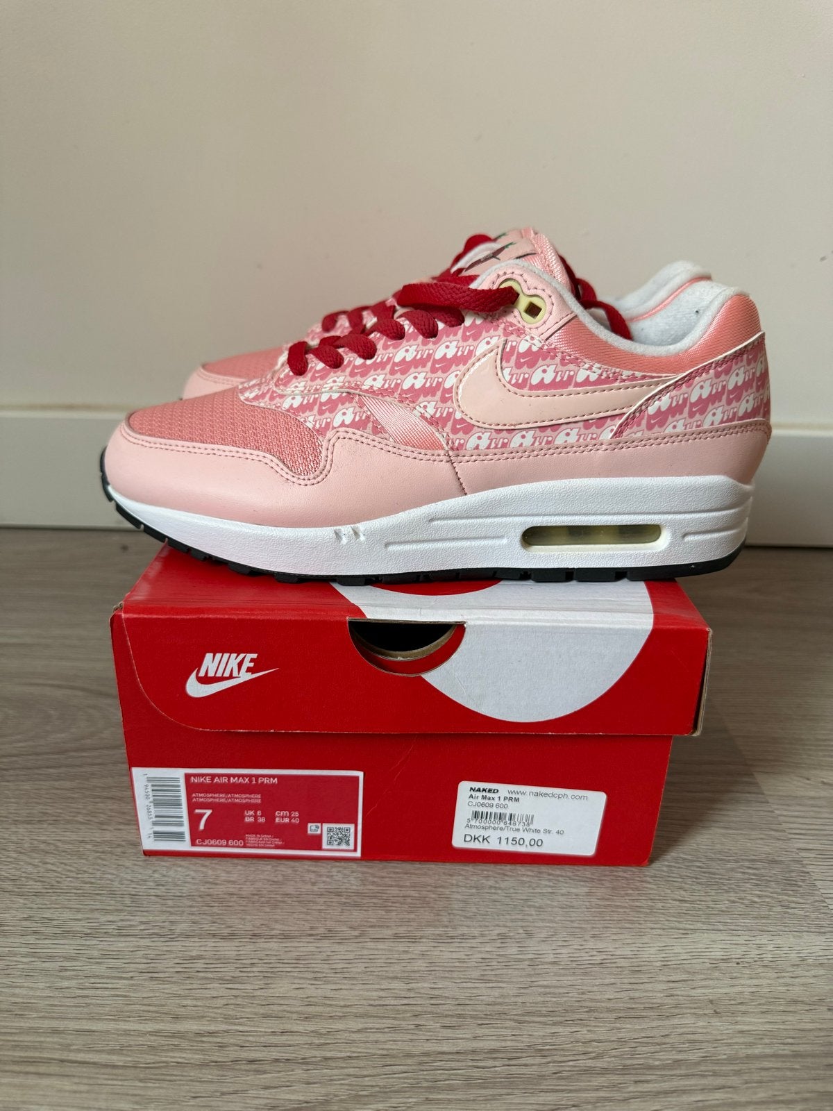 Nike Air Max 1 PRM 'Strawberry Lemonade' (2020) - Maat 40, Ophalen of Verzenden, Roze, Sneakers of Gympen, Zo goed als nieuw