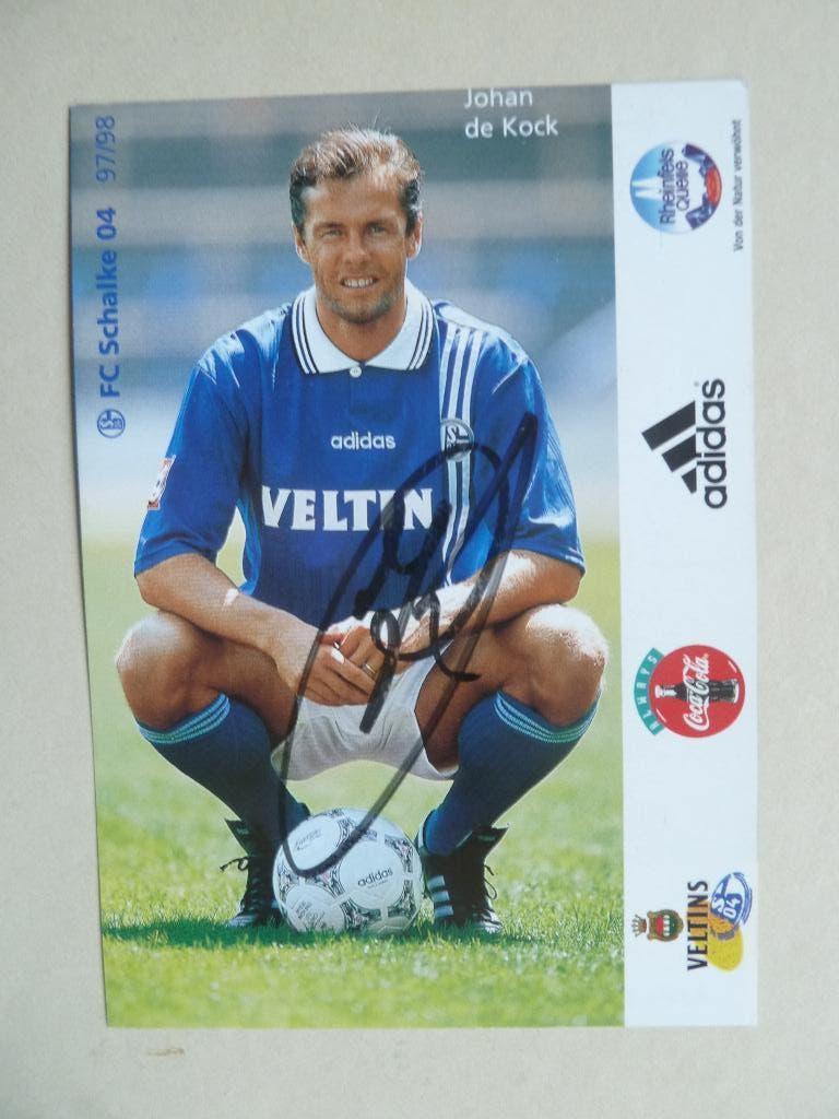 Spelerskaart  Johan.de.Kock. Schalke 04   1997/1998, Ophalen of Verzenden, Zo goed als nieuw, Buitenlandse clubs, Spelerskaart
