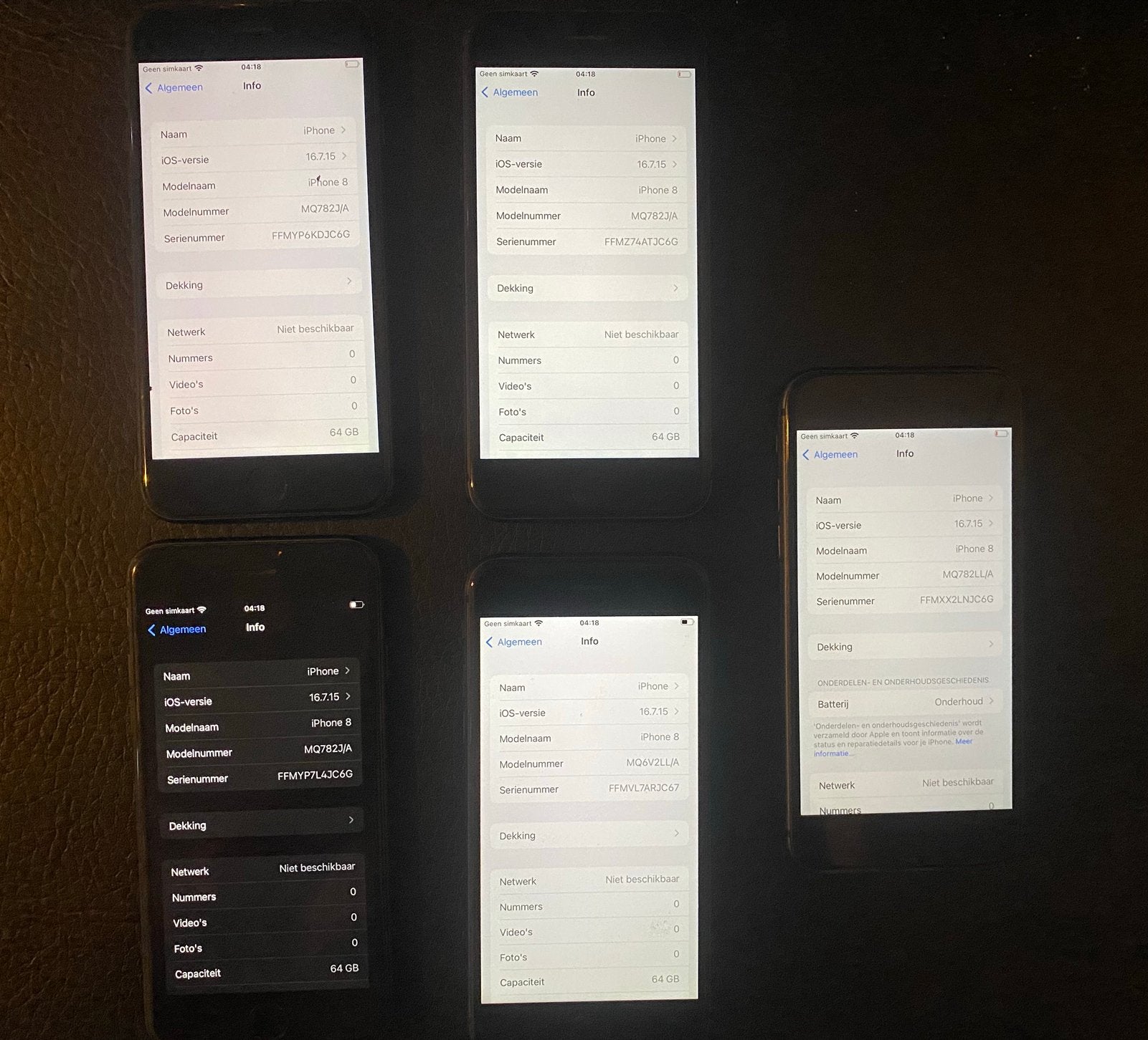 iphone 8 partij of per telefoon, Ophalen, Zo goed als nieuw, Zwart, 64 GB