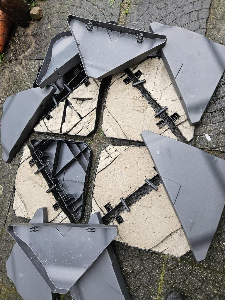 vulbare parasoltegels, Tuin en Terras, Parasols, Zo goed als nieuw, Parasolvoet, 1 tot 2 meter, Ophalen