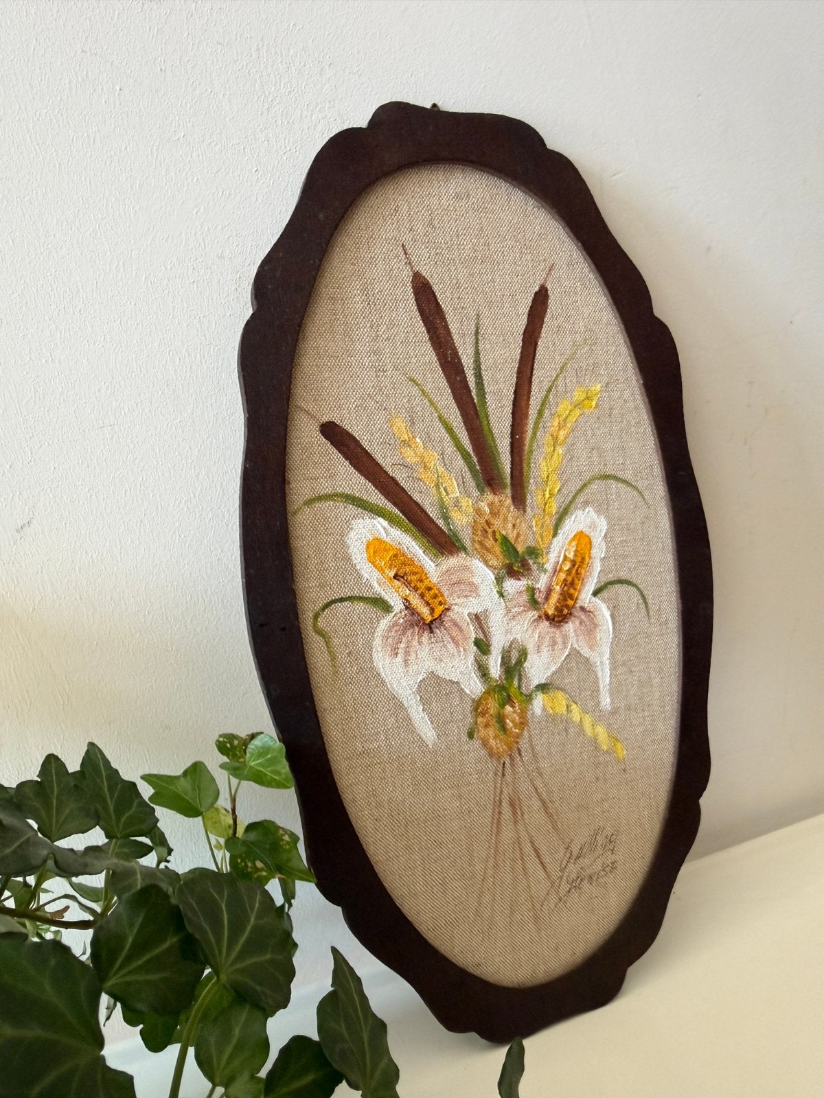 Beschilderd wanddoek boeket, Ophalen of Verzenden