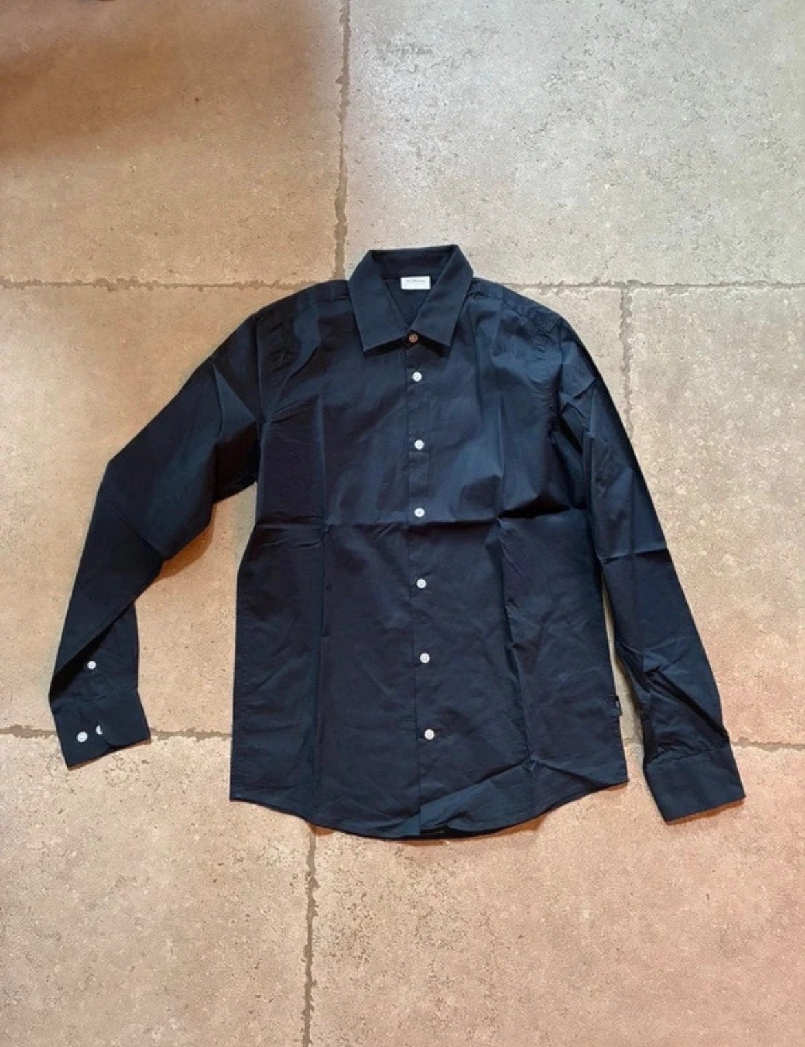 Donkerblauw overhemd van The Sting, Kleding | Heren, Ophalen of Verzenden, Zo goed als nieuw, Blauw, Overige halswijdtes