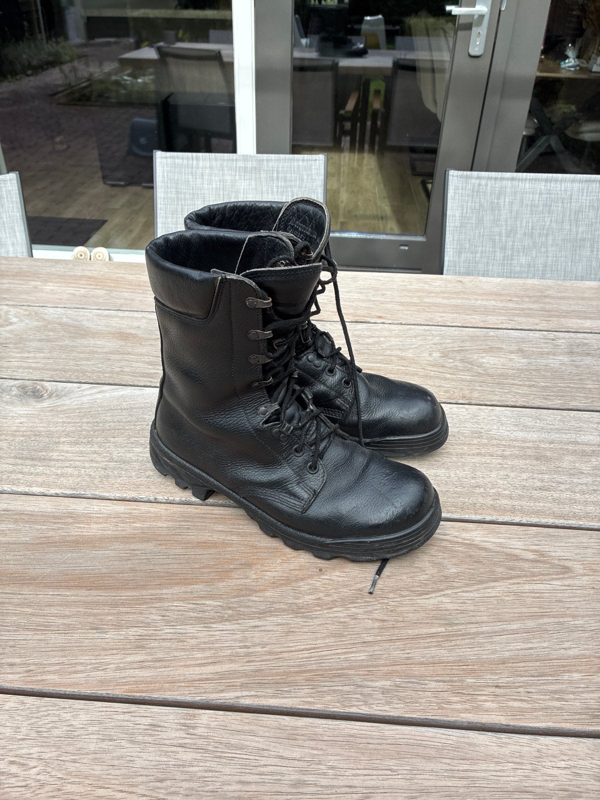 Bergmann legerkisten mt85B - Stevige zwarte boots, Ophalen of Verzenden, Gedragen, Zwart, Boots