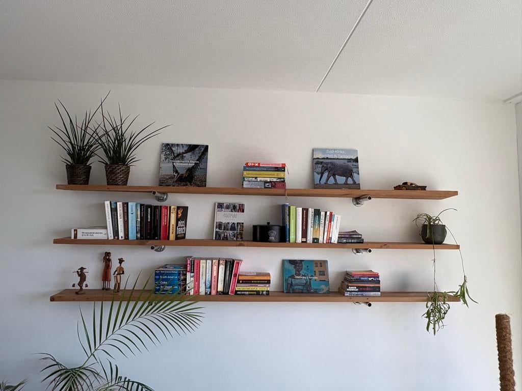 Houten wandplanken / Steigerhouten planken - 300 cm, Huis en Inrichting, Ophalen, Gebruikt