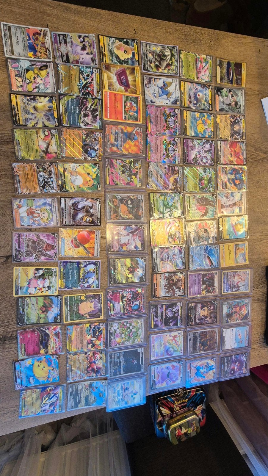 Pokémon Kaartenset met Box, Sleeves en Map, Ophalen of Verzenden, Zo goed als nieuw, Meerdere kaarten, Foil