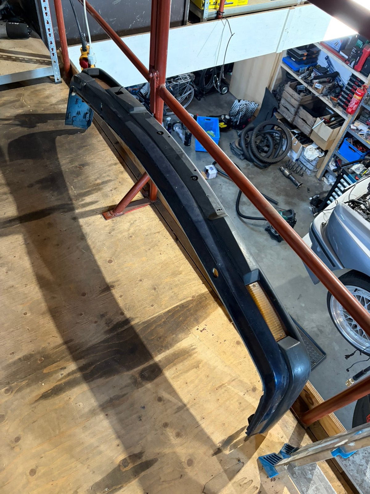 BMW E30 voorbumper type 2 mauritiusblau, Ophalen, Gebruikt, Voor, Bumper