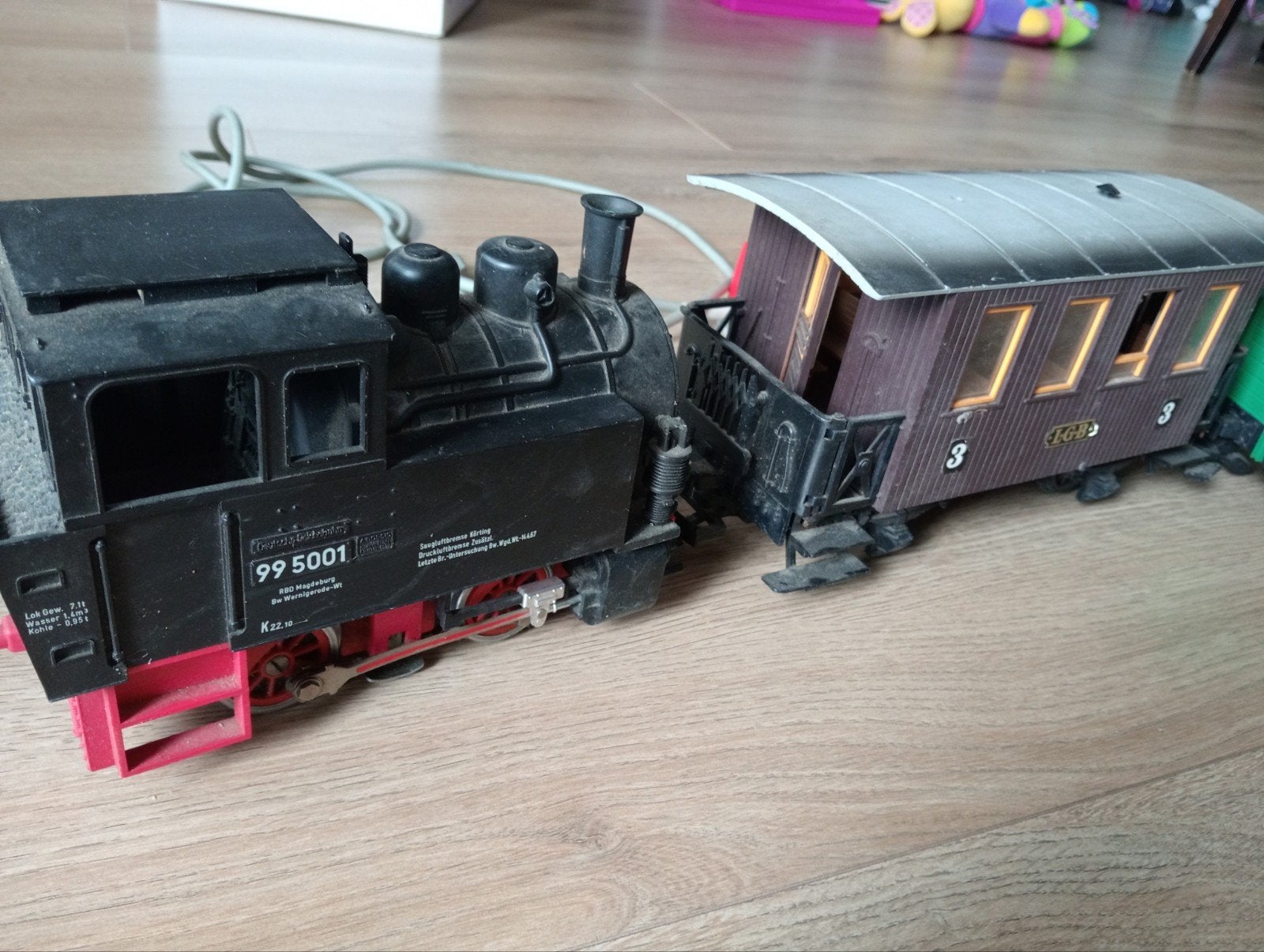Grote Lehmann Gross Bahn (LGB) Treinset met Locomotief, Ophalen of Verzenden
