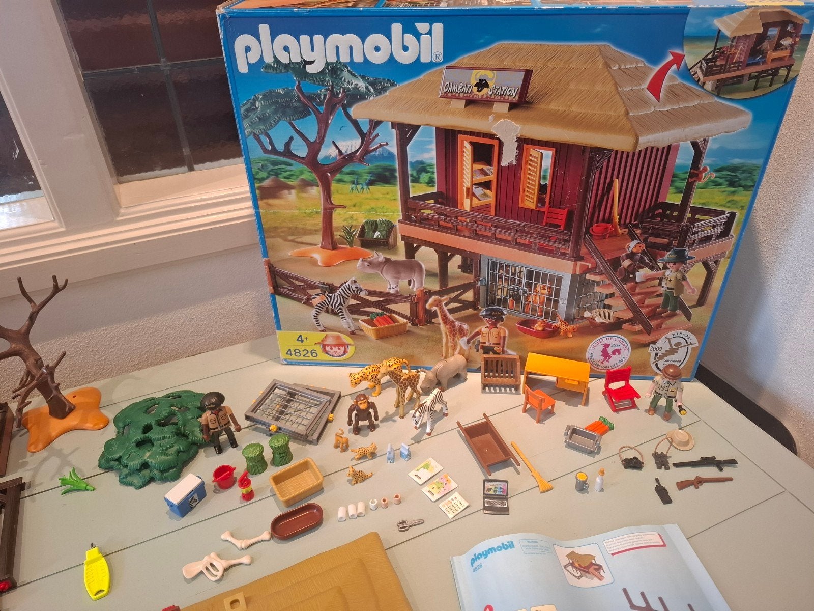 Playmobil 4826 Safari Lodge met dieren en accessoires, Wild life, Gebouw, Complete set, Ophalen of Verzenden