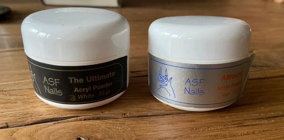 ASF Nails acryl nieuw met toebehoren, Ophalen of Verzenden, Nieuw, Wit, Handen en Nagels