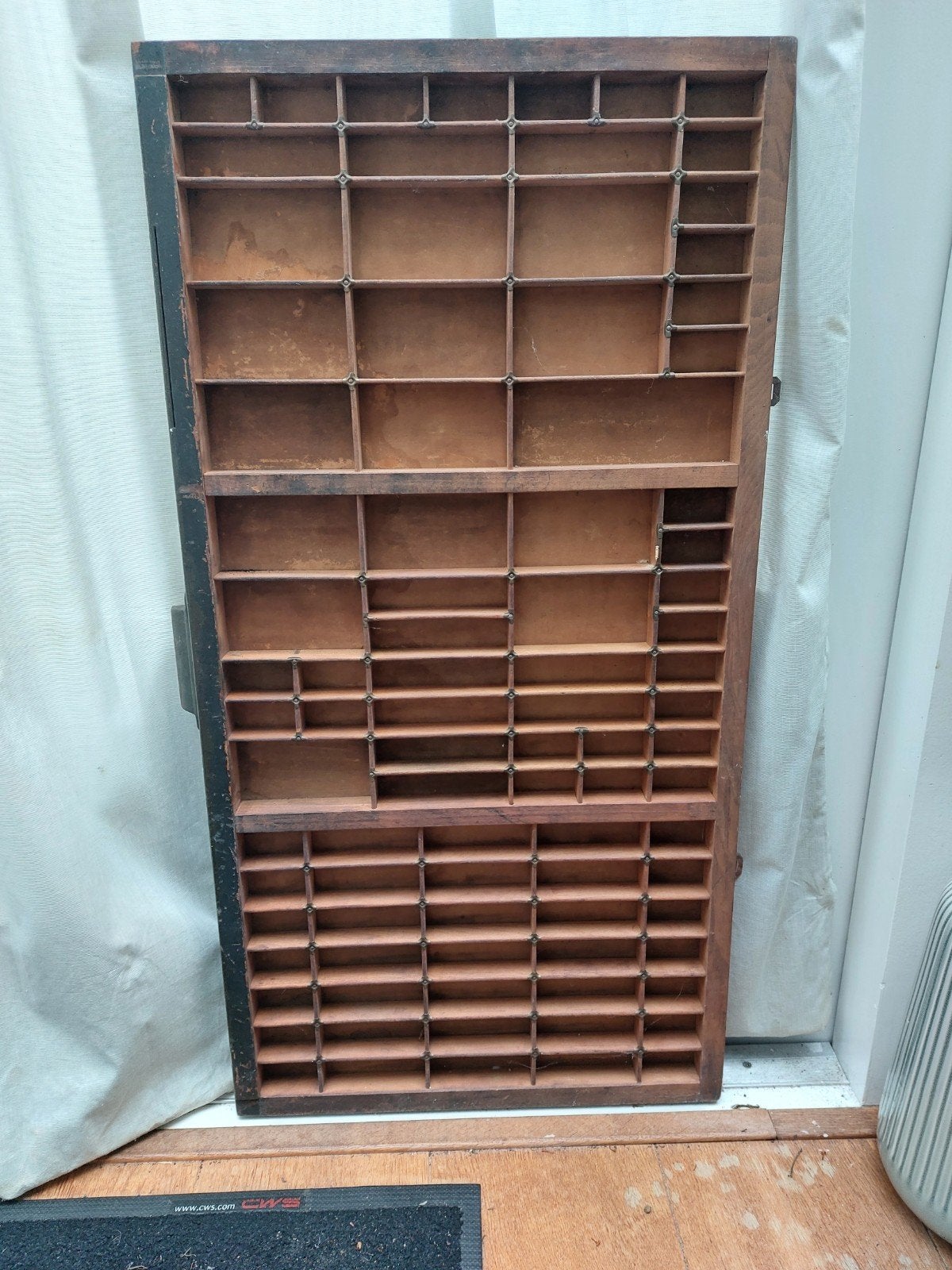 Antieke letterbak / zetkast - Hout - Vintage, Huis en Inrichting, Woonaccessoires | Wanddecoraties, Gebruikt, Hout, Vintage, Decoratieobject