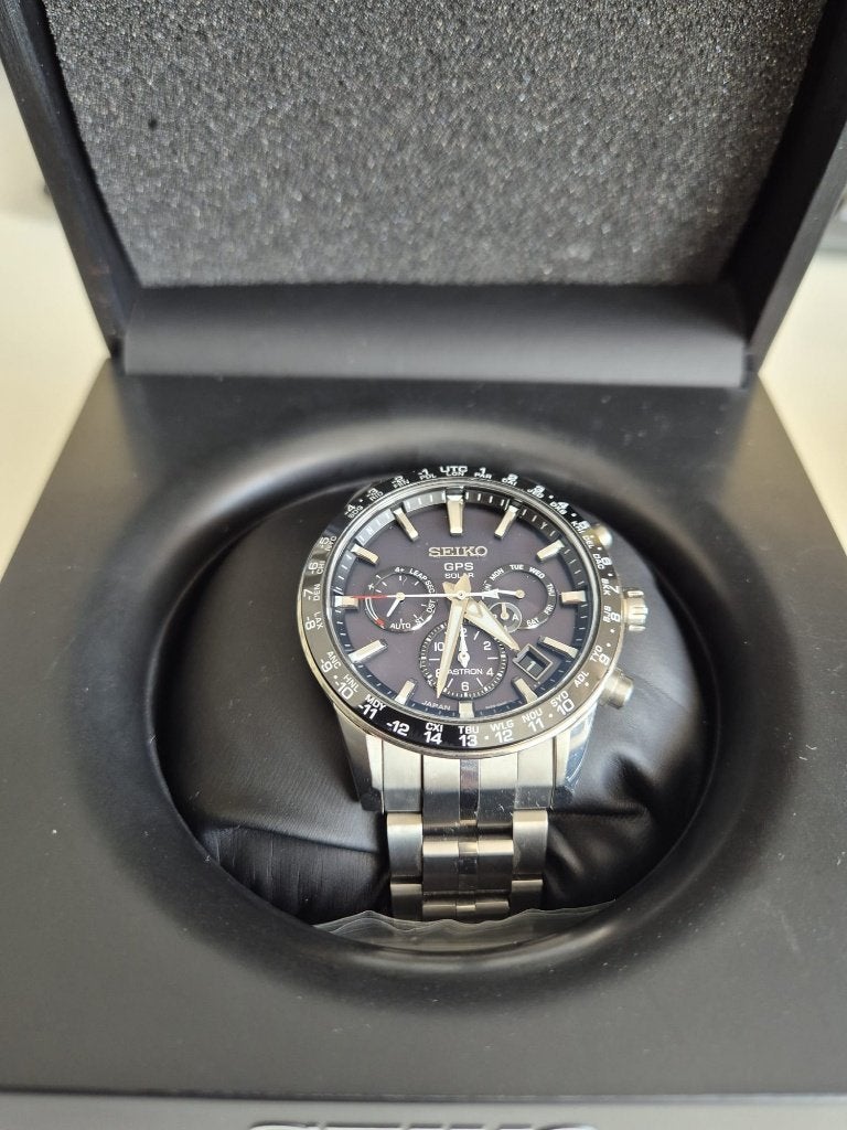 Seiko Astron GPS Solar SSH003J1 – Complete Full Set (ZGAN), Ophalen, Polshorloge, Zo goed als nieuw, Overige materialen