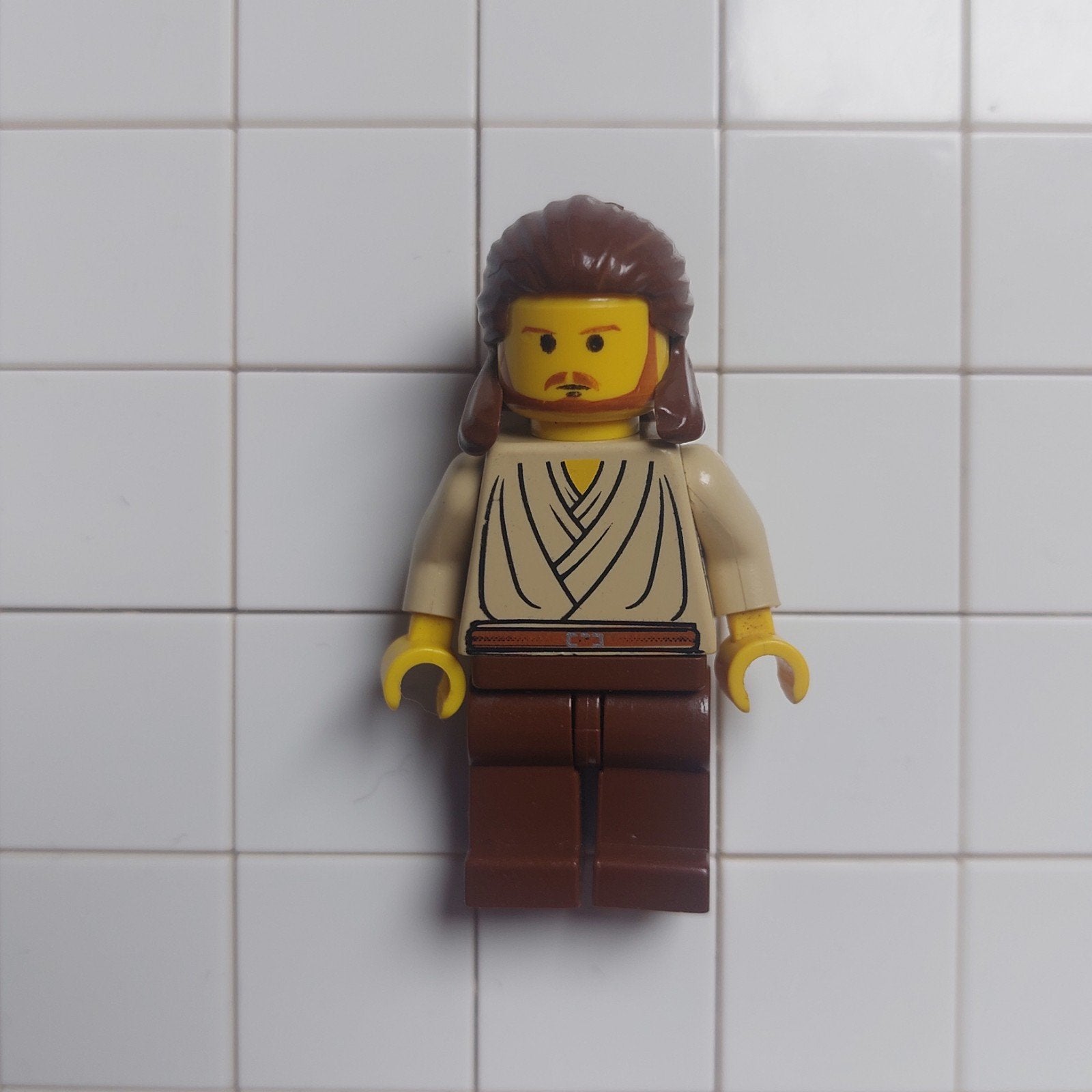 LEGO Star Wars Minifig - Qui-Gon Jinn - sw0027, Ophalen of Verzenden, Zo goed als nieuw
