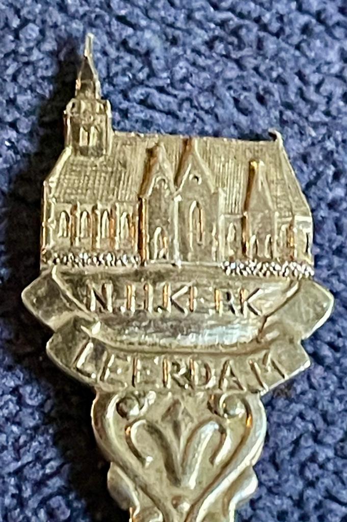 Verzilverd Theelepeltje N H Kerk Leerdam, Ophalen of Verzenden