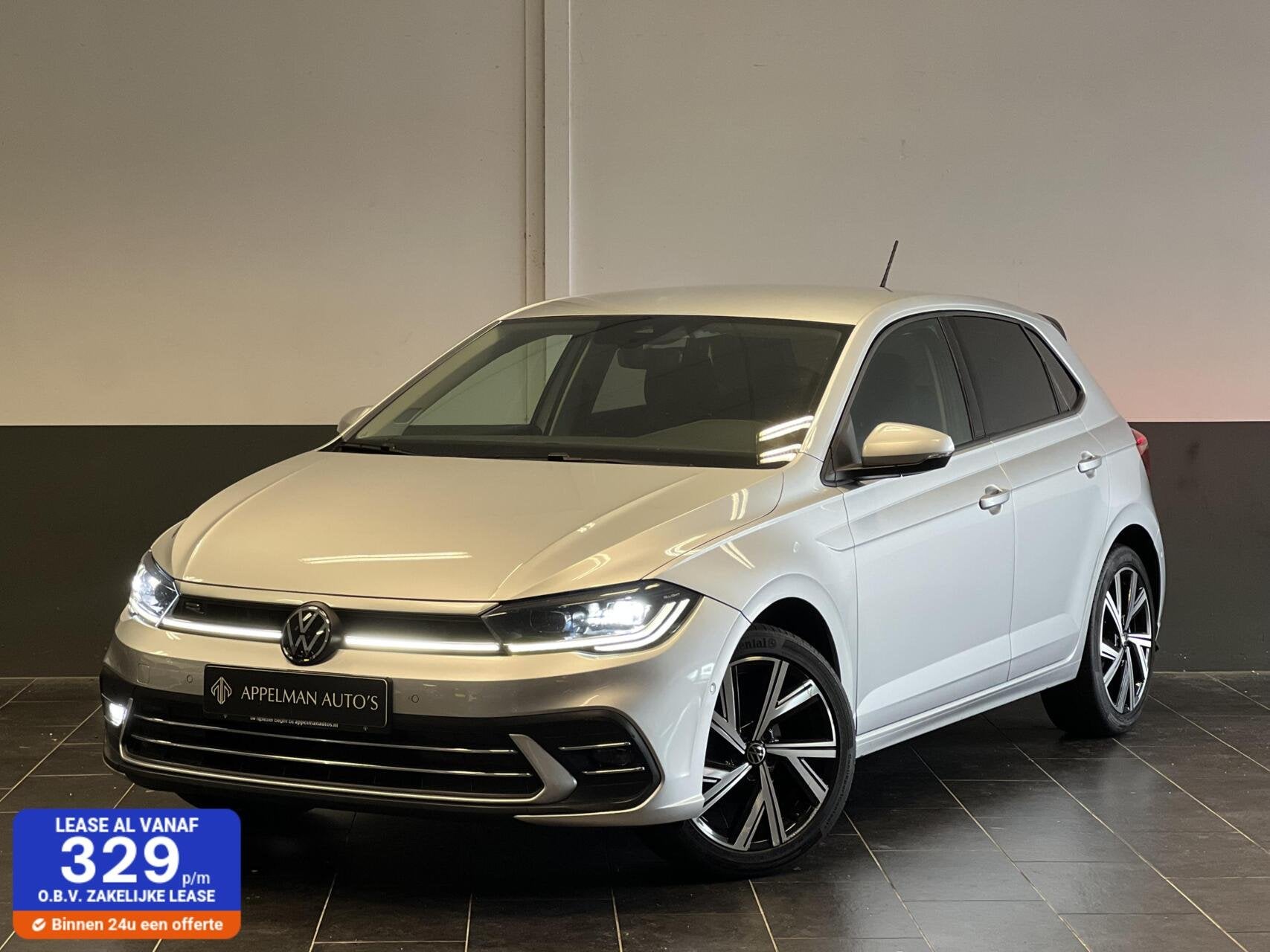 Volkswagen Polo 1.0 TSI R-Line|IQ Light|Dodehoek|Keyless|Vir, Auto's, Stof, Zwart, 95 pk, 1104 kg