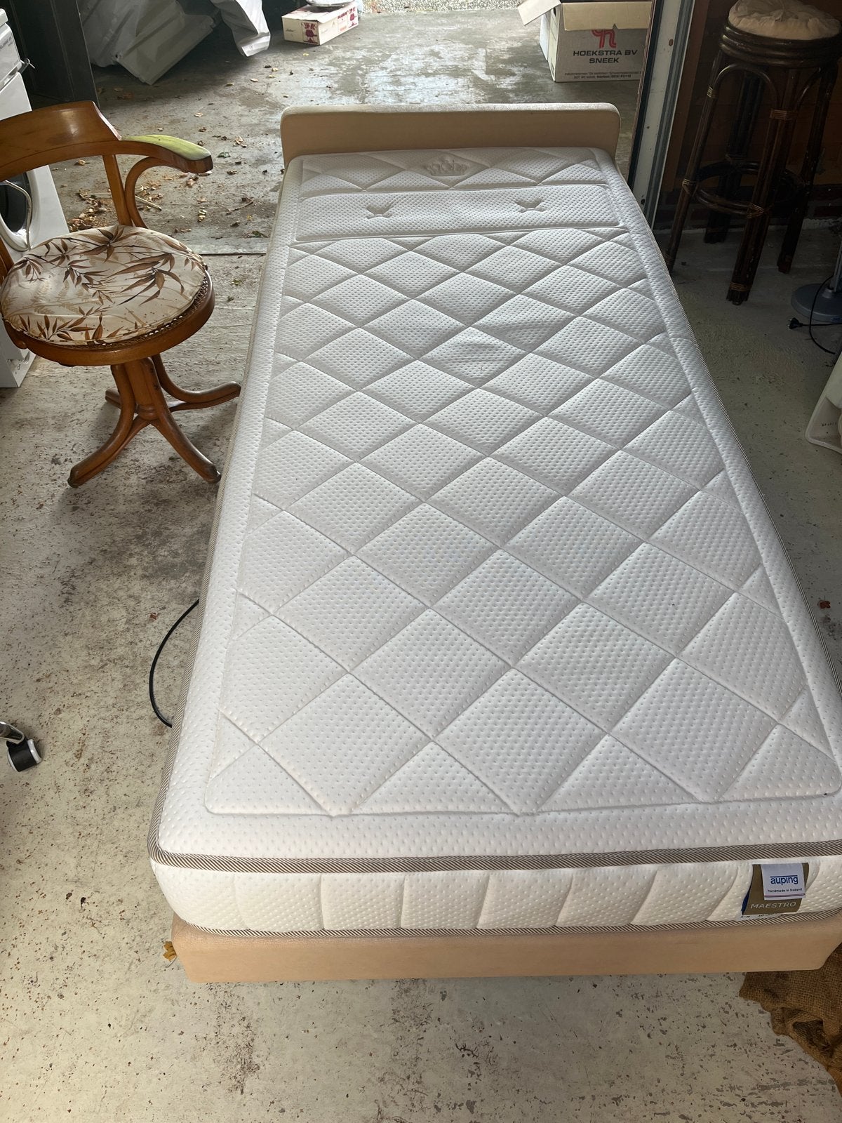 Eastborn 1pers verstelbaar bed met auping matras, Ophalen, Verstelbaar, 90 cm, Eenpersoons