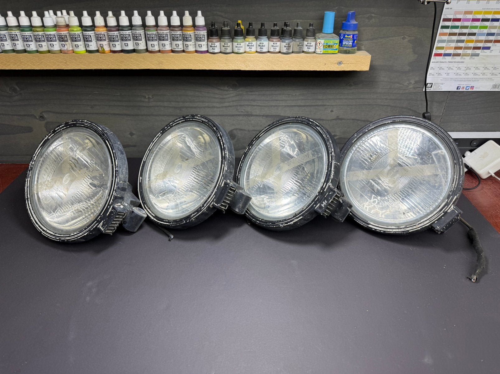 4x Hella Rallye 3000 lampen, Ophalen of Verzenden, Gebruikt