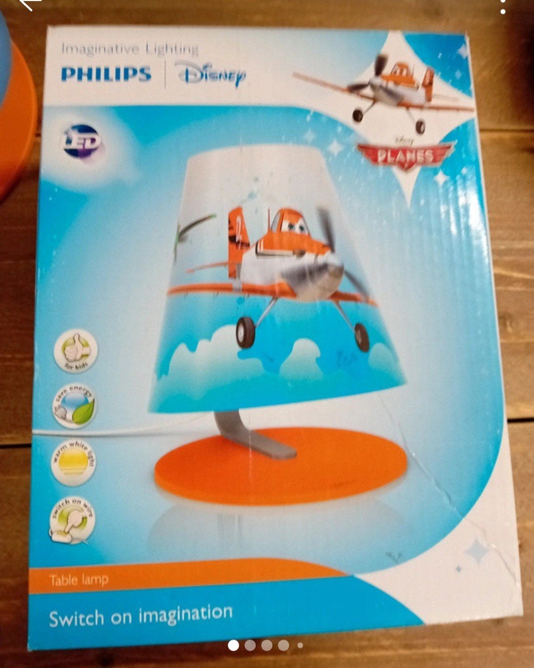 Philips Disney Planes LED Tafellamp - Kinderlamp Dusty, Inclusief lichtbron, Kunststof, Meerkleurig, Kinderlamp