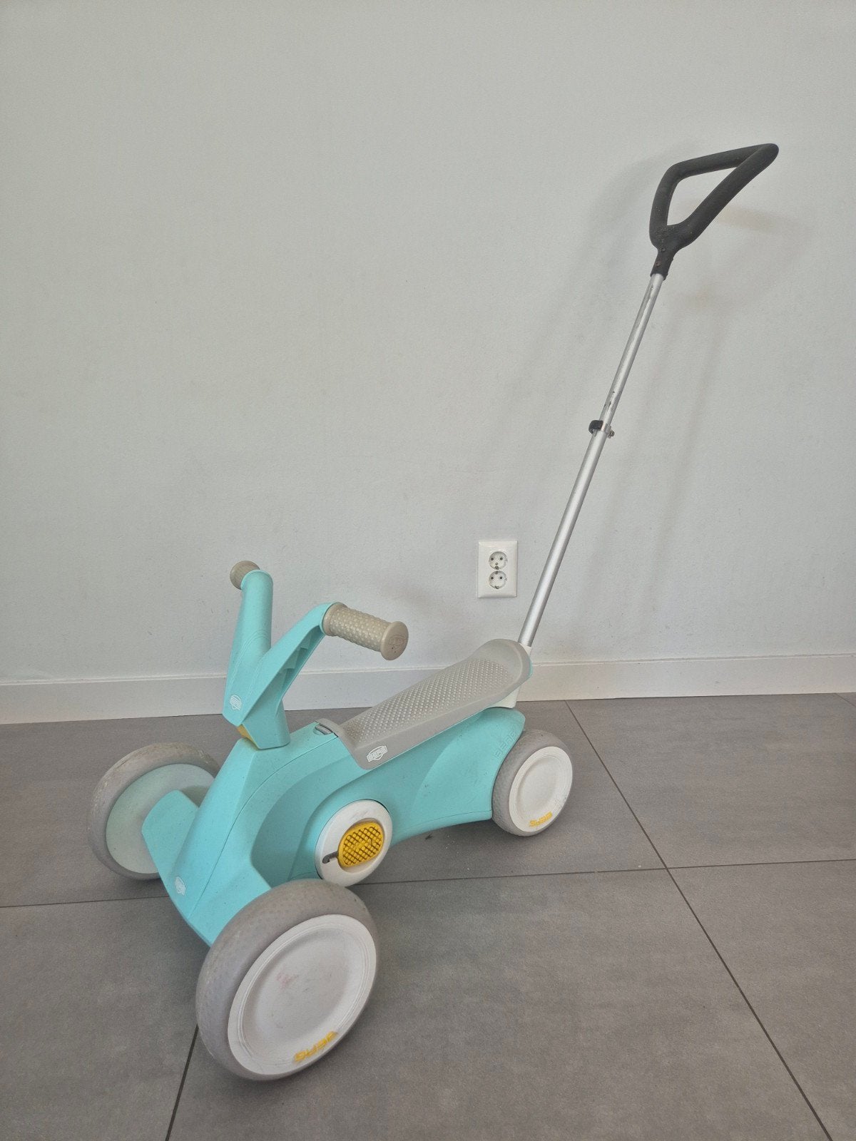 BERG Biky Loopfiets incl. duwstang - mintgroen, Ophalen, Zo goed als nieuw, Loopfiets
