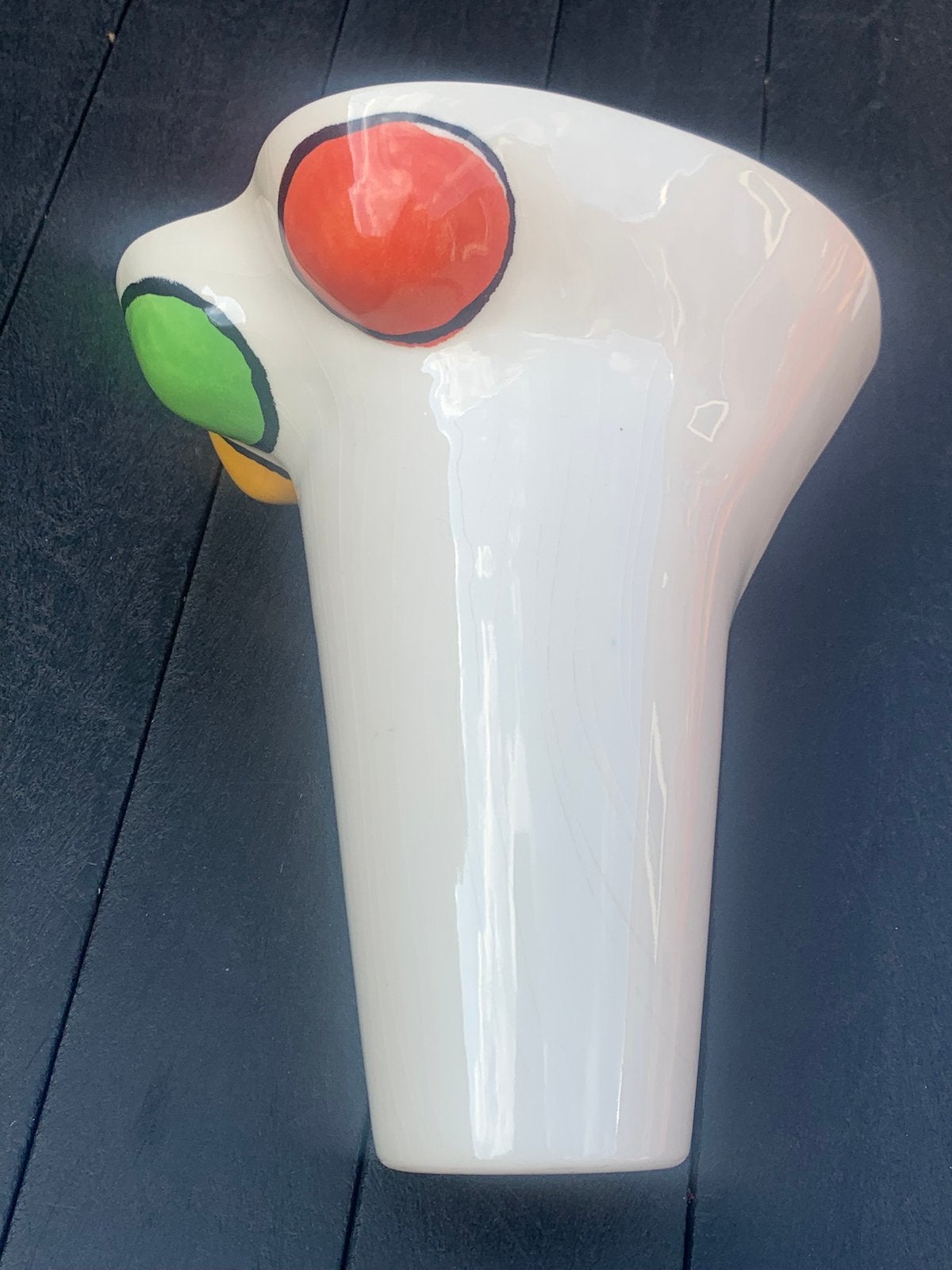 Handgemaakte vaas van keramiek van Gert de Mulder, Meerkleurig, 27 cm, Ophalen of Verzenden, Zo goed als nieuw