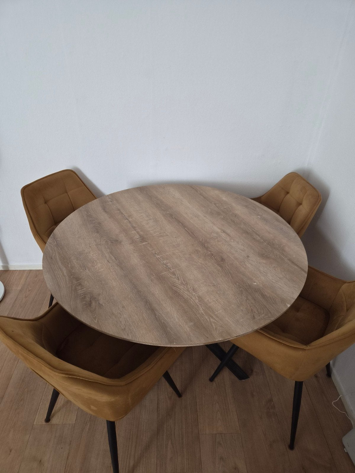 Ronde eettafel, Huis en Inrichting, Tafels | Eettafels, Ophalen, Rond, Vier personen, 100 tot 150 cm