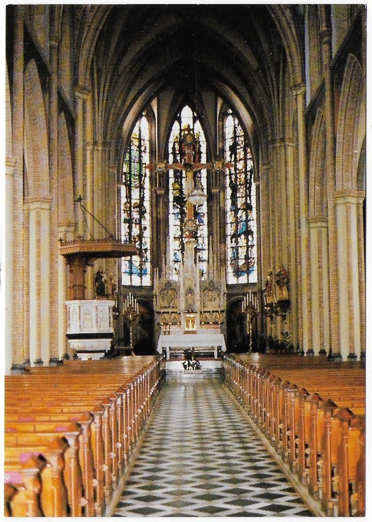 Zieuwent Interieur St WerenFriduskerk Ansichtkaart (B8244 ), Ophalen of Verzenden, 1980 tot heden, Ongelopen, Noord-Brabant