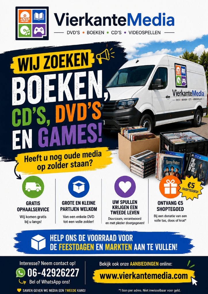 Vierkante Media: Wij zoeken boeken, cd's, dvd's en games!, Ophalen, Gelezen