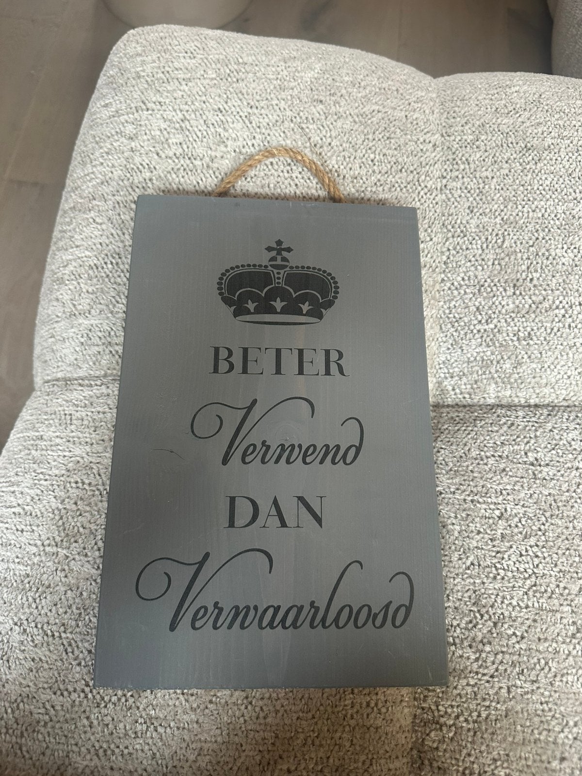 Tekstbord gratis af te halen, Huis en Inrichting, Woonaccessoires | Tekstborden en Spreuken, Ophalen, Zo goed als nieuw