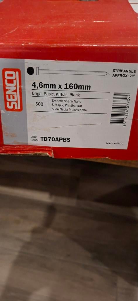 Senco spijkers voor tacker..145 en 260 mm lang, Ophalen of Verzenden, Nieuw, 50 tot 100 mm, Spijkers