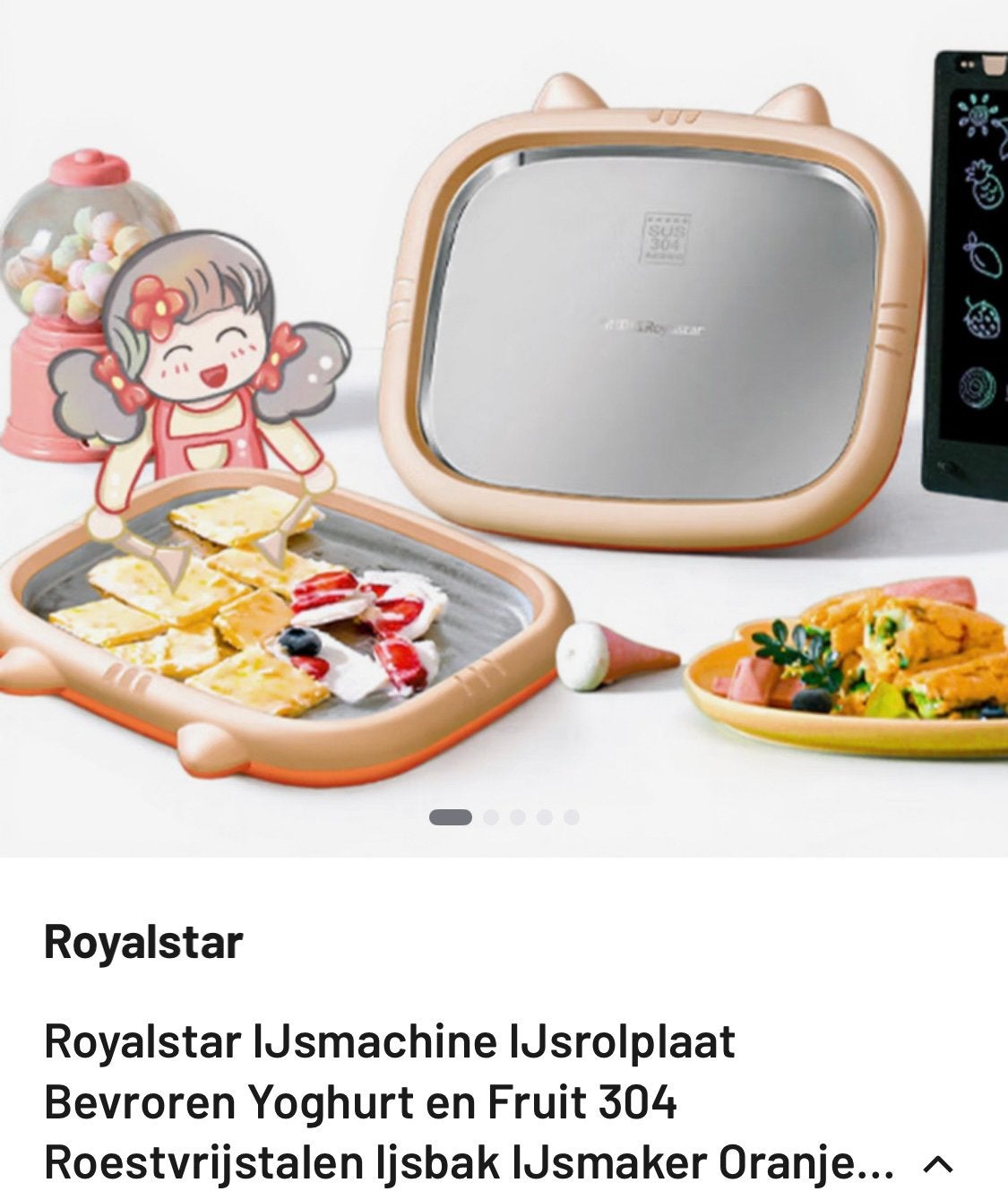 Royalstar IJsmachine/ IJsplaat, Ophalen of Verzenden, Nieuw, Zelfvriezend