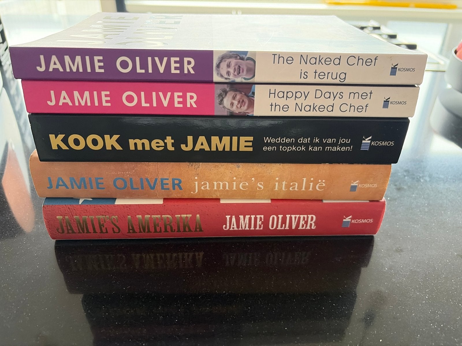 5 Jamie Oliver kookboeken - Zo goed als nieuw, Boeken, Ophalen, Zo goed als nieuw, Overige gebieden