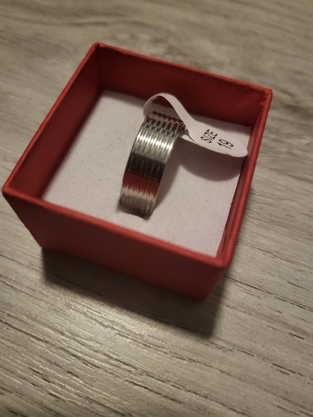 Nieuwe zilverkleurige ring, maat 19, IJzer of Staal, 19 tot 20, Nieuw, Ophalen of Verzenden