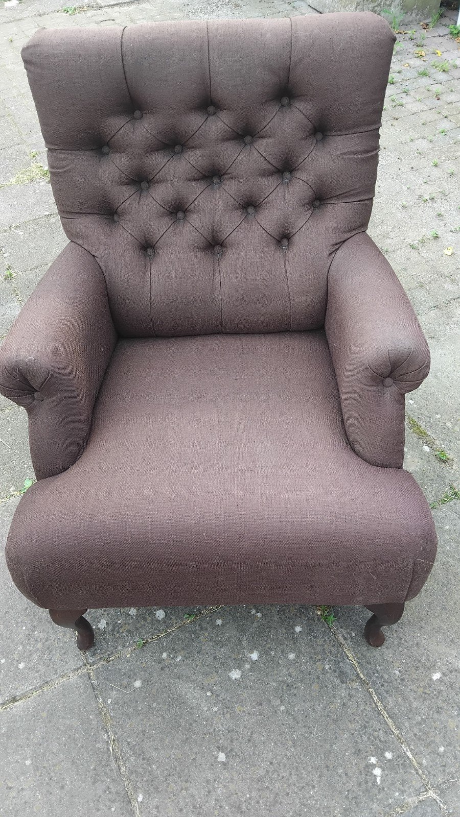 Gecapioneerde landelijke stoel, Ophalen of Verzenden, 75 tot 100 cm, Stof, 50 tot 75 cm