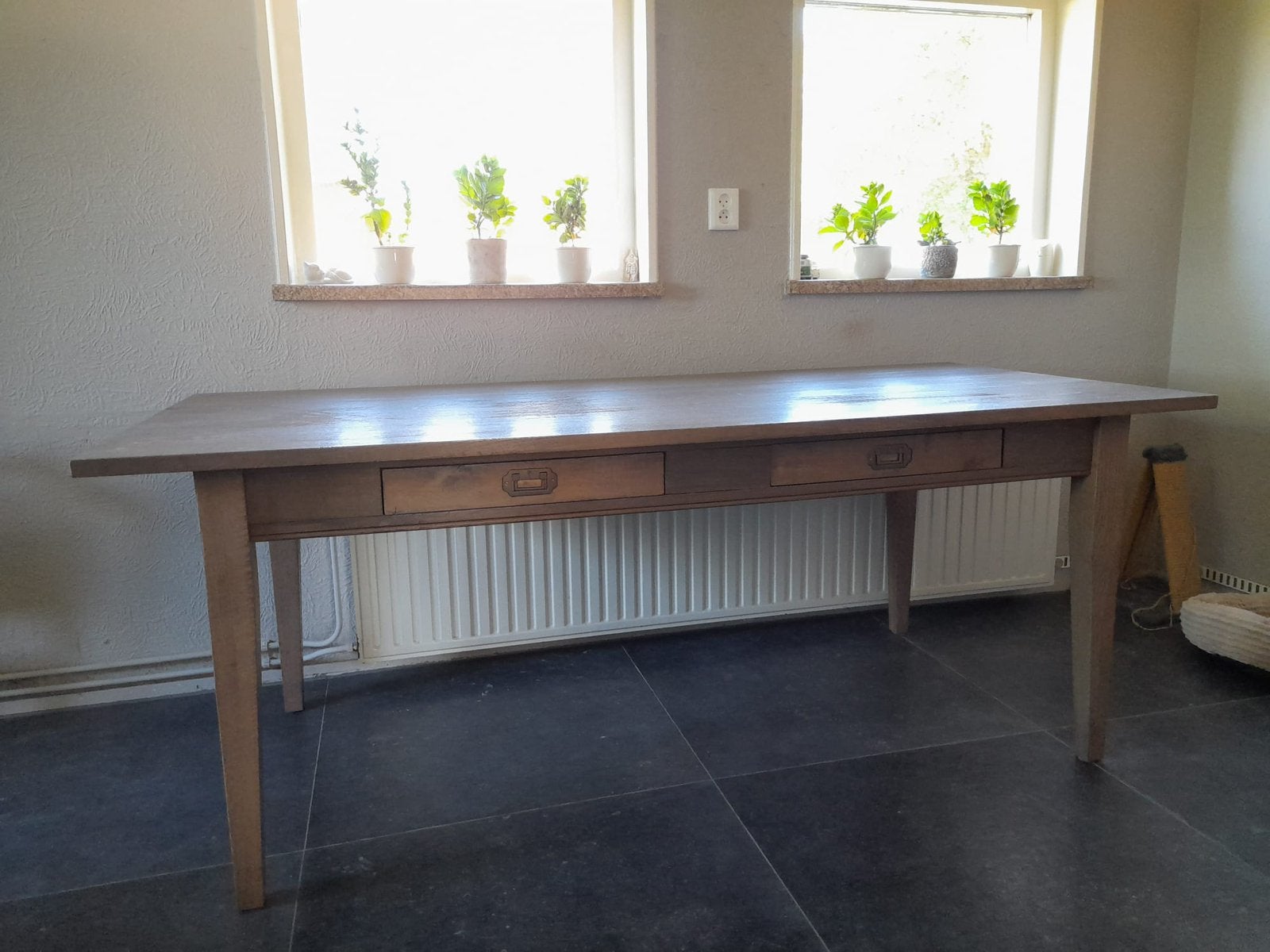Eikenhouten eettafel te koop, Ophalen, Eikenhout, 50 tot 100 cm, Zo goed als nieuw