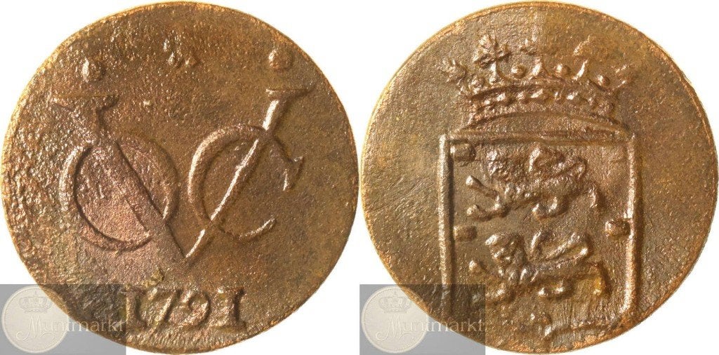 V.O.C. - West-Friesland - Duit 1791 - Hoorn, Ophalen of Verzenden, Vóór koninkrijk, Overige waardes, Losse munt