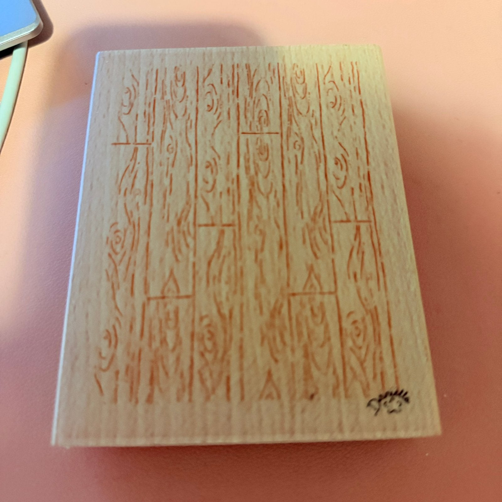 Houten Stempel Groot Houtnerf patroon, Ophalen, Zo goed als nieuw, Houten stempel
