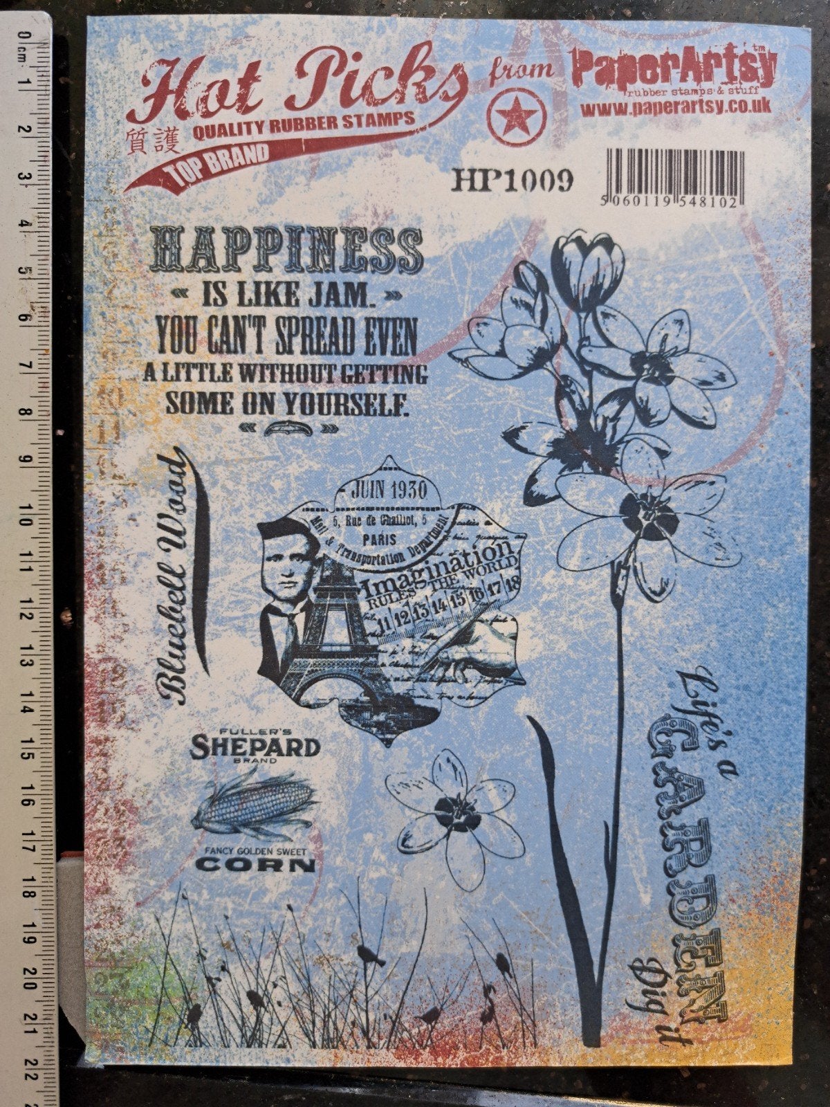 PAPERARTSY HOT PICKS RUBBER CLING STEMPEL HP1009 ART JOURNAL, Ophalen of Verzenden, Nieuw, EZ-mounted stempel