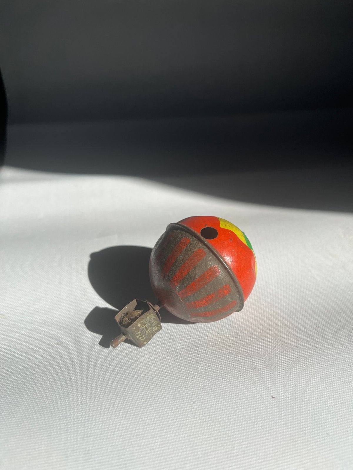 Vintage metal tol met belletje - speelgoed, Ophalen of Verzenden