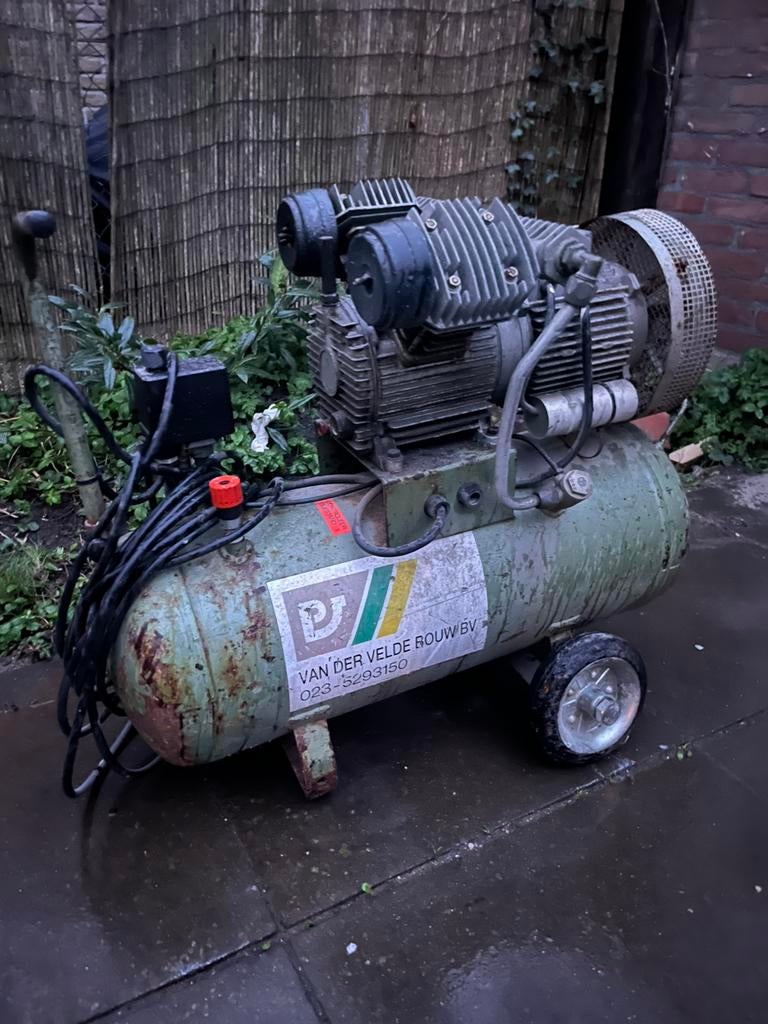 Creemers compressor 50l, 25 tot 100 liter, Ophalen of Verzenden, Zo goed als nieuw, 200 tot 400 liter/min