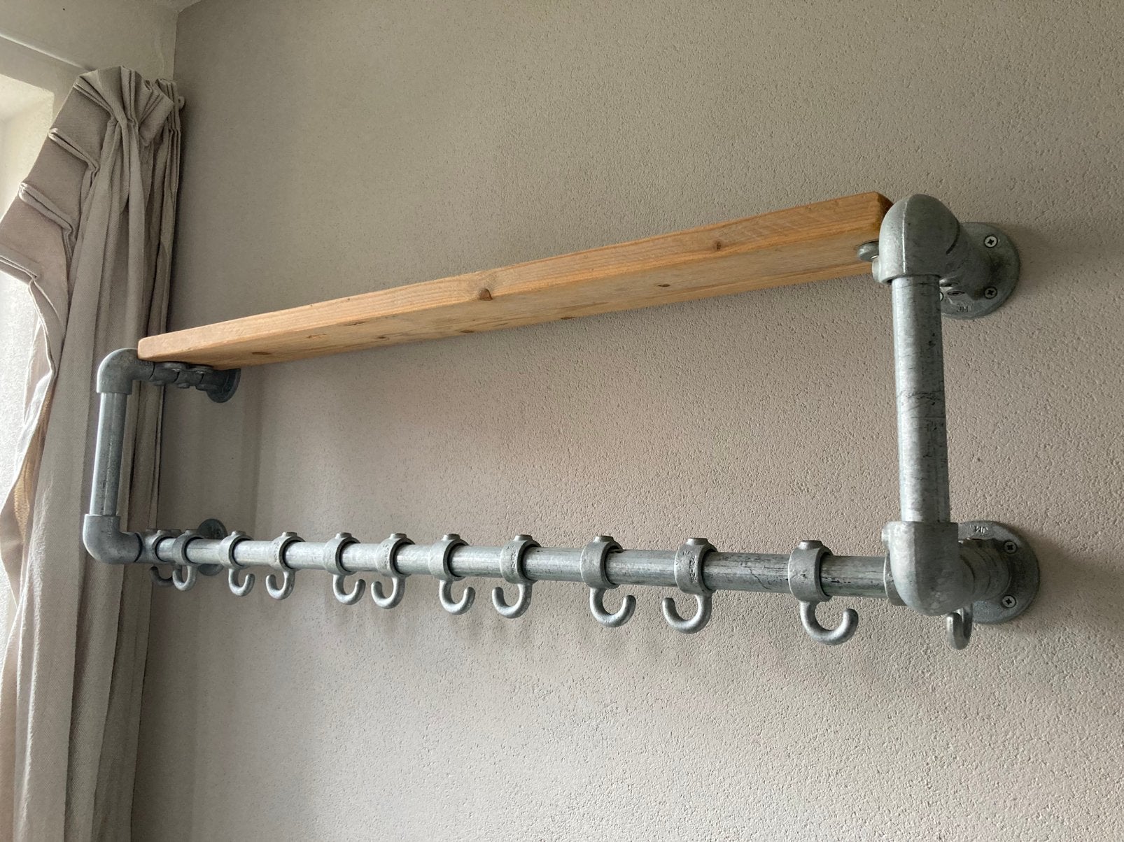 strakke Industriële kapstok van steigerbuis, Huis en Inrichting, Zo goed als nieuw, Minder dan 100 cm, Metaal, Ophalen