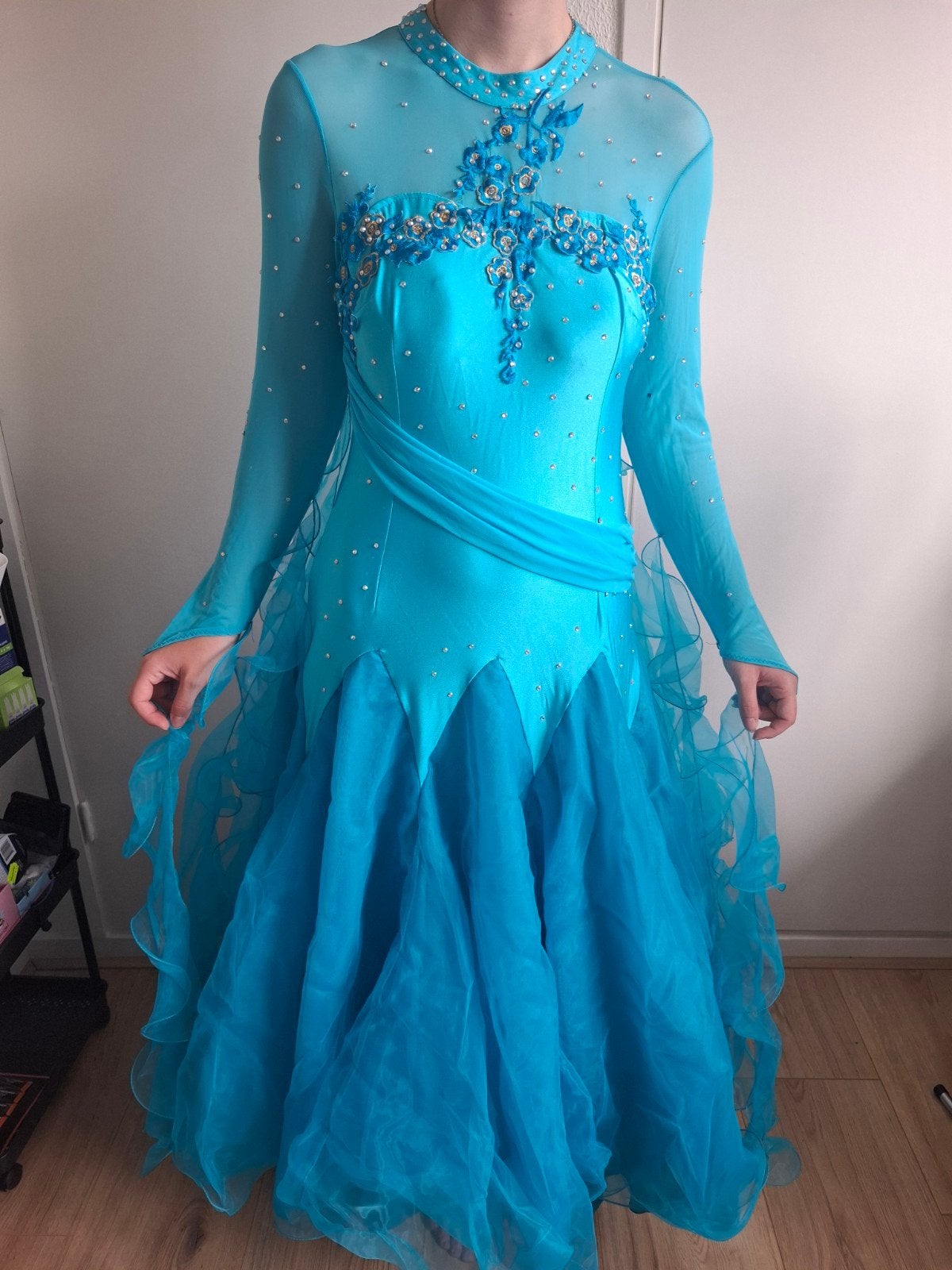 Standaard ballroom dansen jurk stijldansen maat M/L, Ophalen of Verzenden, Zo goed als nieuw, Maat 38/40 (M), Overige typen