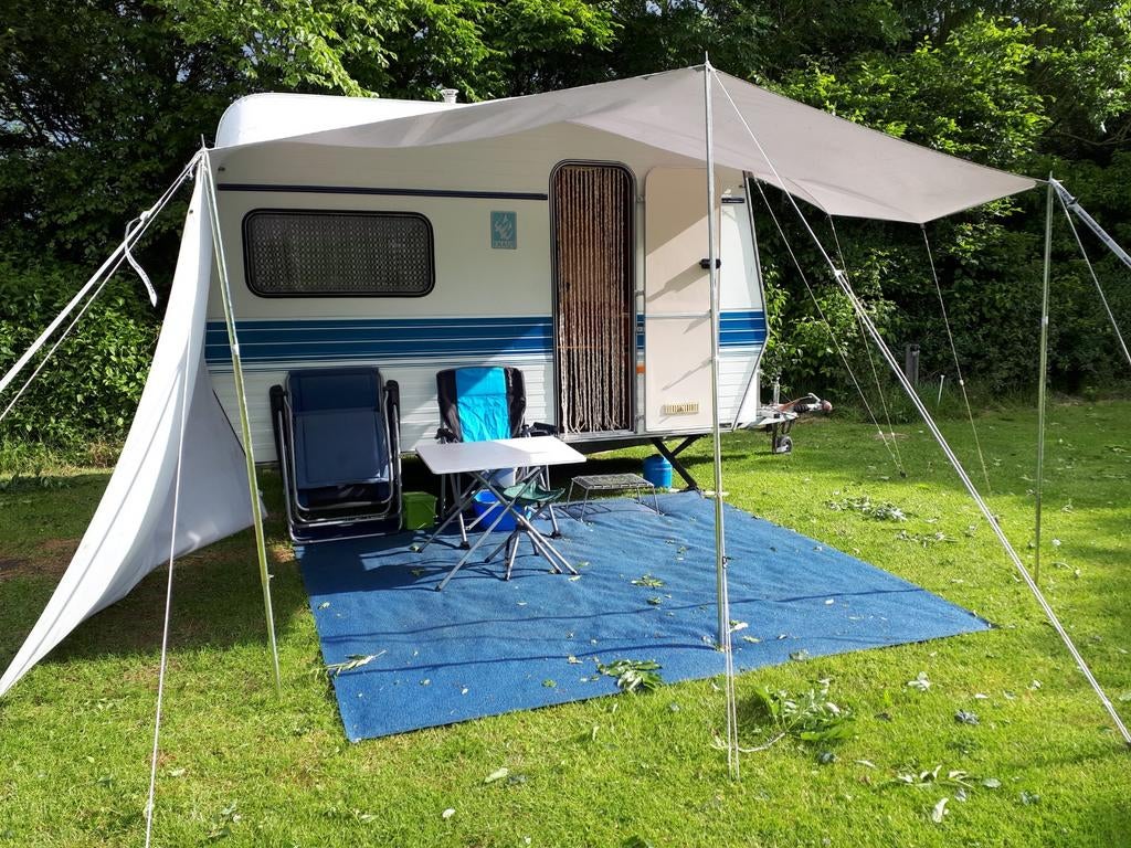 Nette originele Knaus 365 comfort, Caravans en Kamperen, Caravans, Vast bed, Treinzit, Particulier, Knaus