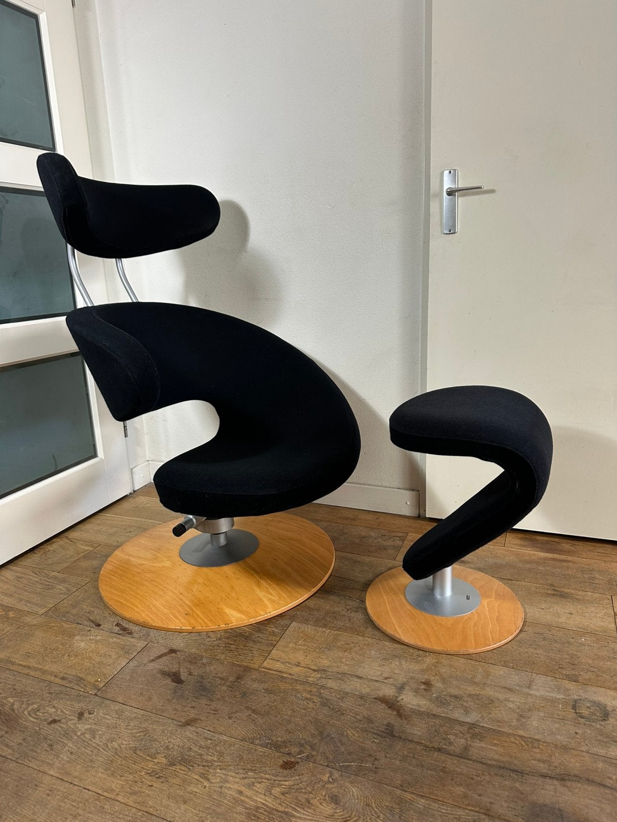 Nette Stokke Peel met hocker. Zie omschrijving !, Huis en Inrichting, Fauteuils, Ophalen of Verzenden, Gebruikt, Stof, Ergonomisch design