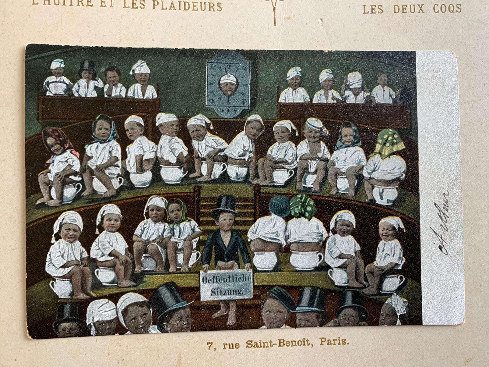 1903 Oeffentliche Sitzung - baby’s op pispot (BA), Verzamelen, Ansichtkaarten | Themakaarten, Ophalen of Verzenden, Voor 1920