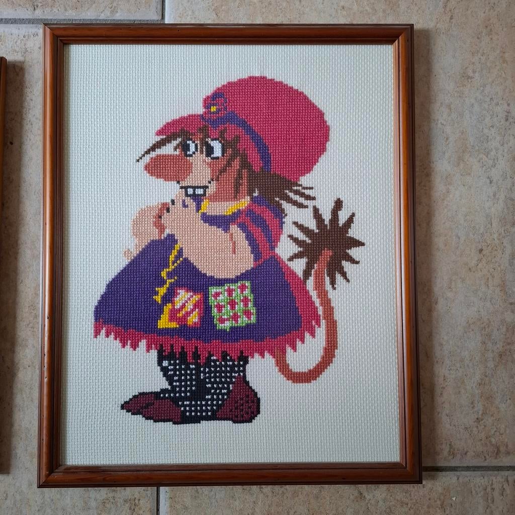 Eva Rosenstand Noorwegen trollen borduurwerk, Antiek en Kunst, Ophalen of Verzenden