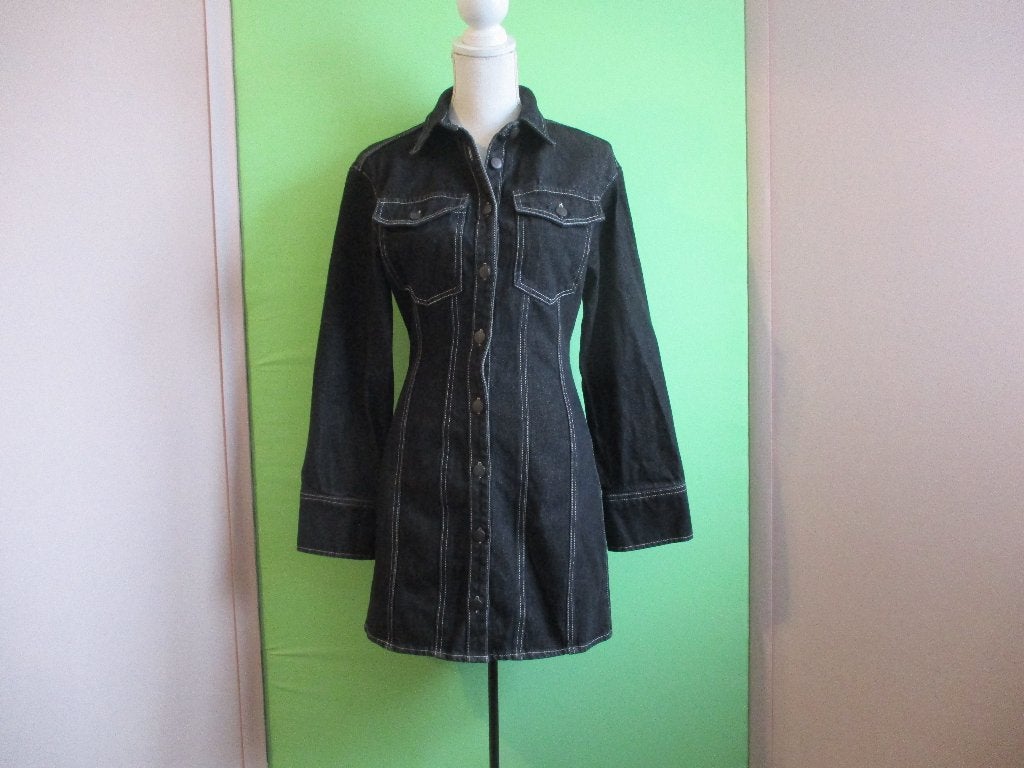 H&M jeansjurk maat 36 NIEUW (100% katoen), Kleding | Dames, H&M, Verzenden, Zwart, Nieuw